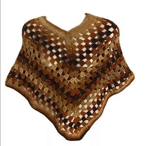 NEW Boho Crocheted Hip handmade  Poncho NWT
